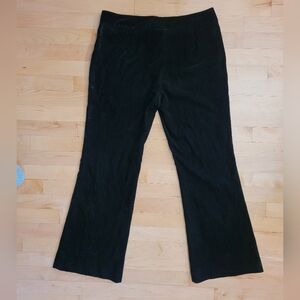 Women's Black Studio 1940 Straight Wide Leg Dress Pants Size 12 Petite